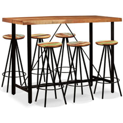 Ensemble De Bar 7 Pcs Bois D'Acacia Massif Et De Récupération Vidaxl