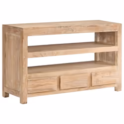 vidaXL Meuble TV Bois d'acacia massif 90 x 30 x 55 cm Marron clair - TU
