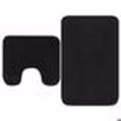 vidaXL Tapis de salle de bain 2 pcs Tissu Anthracite - TU