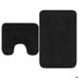 vidaXL Tapis de salle de bain 2 pcs Tissu Anthracite - TU