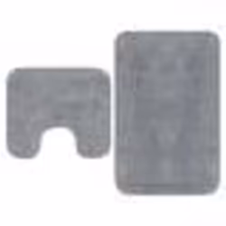 vidaXL Tapis de salle de bain 2 pcs Tissu Gris - TU