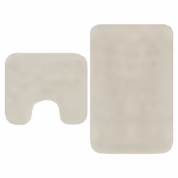 vidaXL Jeu de tapis de salle de bain 2 pcs Tissu Blanc - TU