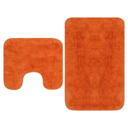 vidaXL Ensemble Tapis de salle de bain 2 pcs - Orange