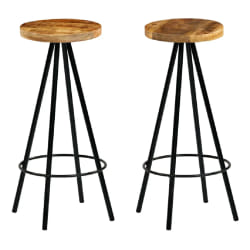 VidaXL - Chaises de bar mangue solide