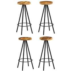 Vidaxl - Chaises de bar lot de 4 bois de manguier solide