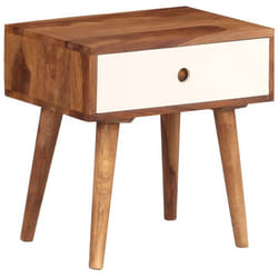 vidaXL Table de chevet Bois massif de Sesham 45 x 30 x 45 cm - TU