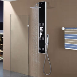 Vidaxl - Panneau de douche Verre 18 x 42,1 x 120 cm Noir