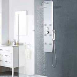 Vidaxl - Panneau de douche Verre 25 x 44,6 x 130 cm Blanc