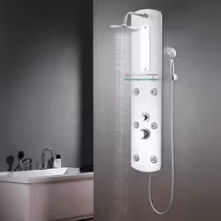 vidaXL Panneau de douche 25 x 43 x 120 cm Argenté - TU