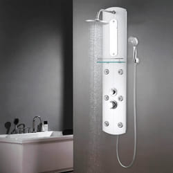 vidaXL Panneau de douche 25 x 43 x 120 cm Argenté - TU