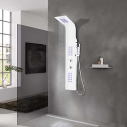 Panneau de douche aluminium 20x44x130 cm blanc Vidaxl