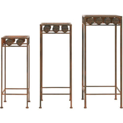 Vidaxl - Set de supports de plantes 3 pcs Style vintage Métal rouillé