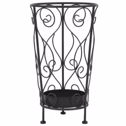 vidaXL Porte-parapluie Style vintage Métal 26 x 46 cm Noir - TU