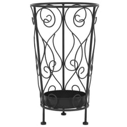 vidaXL Porte-parapluie Style vintage Métal 26 x 46 cm Noir - TU