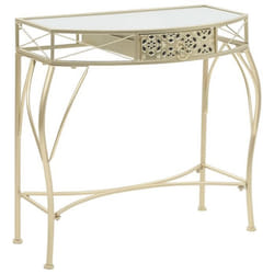 vidaXL Table d'appoint Style français Métal 82 x 39 x 76 cm Doré - TU