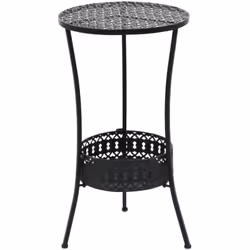 Profitez d'un agréable dîner pour deux sur notre petite table de bistrot ! Cette table de bistro en métal est ornée de détail ...