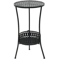 vidaXL Table de bistro Noir 40x70 cm Métal