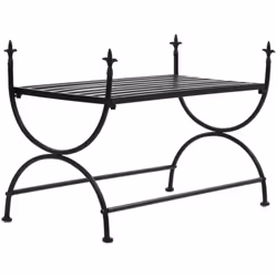 Détendez-vous sur notre banc en métal ! Le banc est doté de pieds en forme de U uniques qui confèrent au banc une stabilité e ...