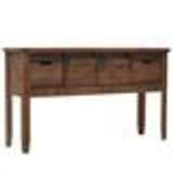 vidaXL Table console Bois massif de sapin 131 x 35,5  x 75 cm Marron - TU