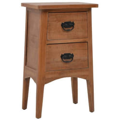 vidaXL Table de Chevet Bois Sapin Sapin Massif Marron Table de Nuit Chambre 246123
