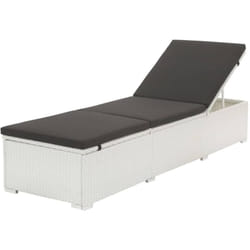 VidaXL 43951 chaise d'extérieur Linge Siège rembourré Polyuréthane, Acier Noir, Blanc
