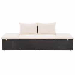 VidaXL 43953 lit d’extérieur Noir, Crème, Blanc
