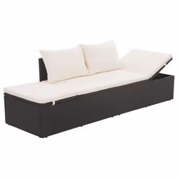 VidaXL 43953 lit d'extérieur Noir, Crème, Blanc - Vue supplémentaire 4