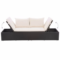 VidaXL 43953 lit d'extérieur Noir, Crème, Blanc - Vue supplémentaire 5