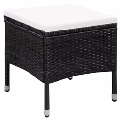 VidaXL 44091 chaise d'extérieur Terrace Siège rembourré Polyéthylène, Rotin, Acier Crème, Blanc