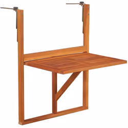 Notre table de balcon suspendue et pliable, en bois massif d'acacia, dégage un charme rustique et sera un excellent supplémen ...
