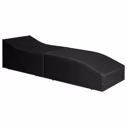 VidaXL 44134 chaise d'extérieur Linge Siège rembourré Polyéthylène, Rotin, Acier Noir, Crème, Blanc