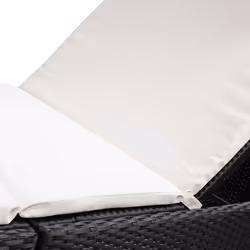 VidaXL 44134 chaise d'extérieur Linge Siège rembourré Polyéthylène, Rotin, Acier Noir, Crème, Blanc - Vue supplémentaire 6