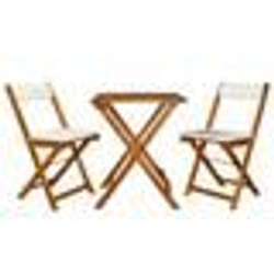 vidaXL Ensemble de bistro pliable 3 pcs avec coussins Acacia solide - TU
