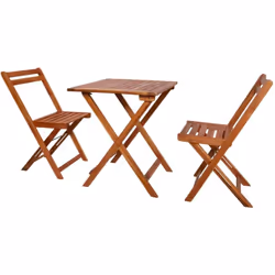 Cet ensemble de bistro en bois sera un supplément pratique et décoratif à votre jardin, balcon ou patio. Cet ensemble de mobi ...