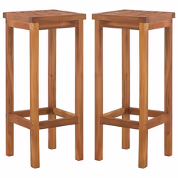 vidaXL Tabourets de bar lot de 2 bois d'acacia massif - TU