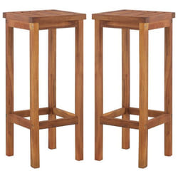 vidaXL Tabourets de bar lot de 2 bois d'acacia massif - TU