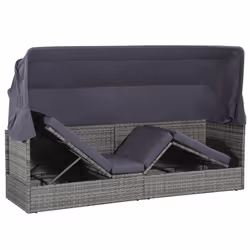VidaXL 43962 chaise d'extérieur Terrace Siège rembourré Tissu, Polyuréthane, Acier Gris - Vue supplémentaire 4