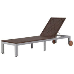 VidaXL 43974 chaise d'extérieur Linge Siège rembourré Polyéthylène, Rotin, Acier Marron
