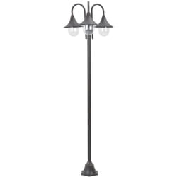 Vidaxl - Lampadaire de jardin E27 220 cm Aluminium 3 lanternes Bronze
