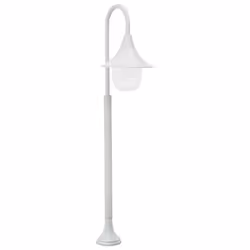 vidaXL Lampadaire de jardin E27 120 cm Aluminium Blanc - TU