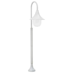 vidaXL Lampadaire de jardin E27 120 cm Aluminium Blanc - TU