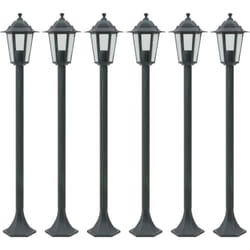 Vidaxl - Lampe de jardin à piquet 6 pcs E27 110 cm Aluminium Vert foncé