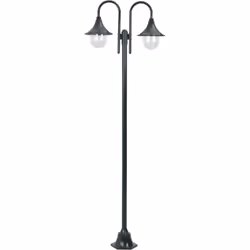 Ce lampadaire de jardin à 2 lanternes convient à tous ceux qui souhaitent éclairer leur jardin avec un éclairage fonctionnel, ...
