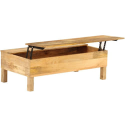 Vidaxl - Table basse en bois massif mangue avec dessus réglable