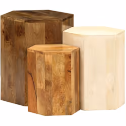 Cet ensemble de trois tables basses dégage un charme vintage et apportera une touche intemporelle à votre maison. Ces tables  ...