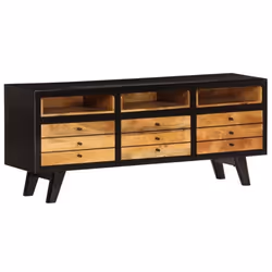 vidaXL Meuble TV Bois de manguier massif 120x30x50 cm - TU
