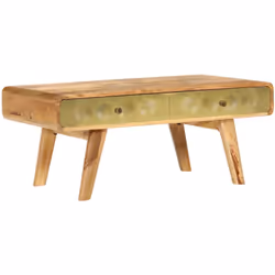 Notre table basse au style rétro arbore un imprimé doré décoratif sur le devant et ajoutera une touche de luxe à votre espace ...