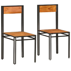 vidaXL Chaises à manger - Bois d'acacia massif