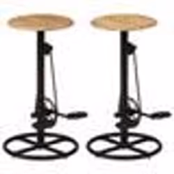 vidaXL Chaises de bar lot de 2 bois de manguier solide - TU