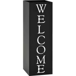 Vidaxl - Porte-parapluie Welcome Acier Noir